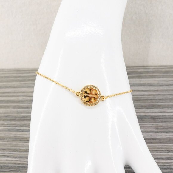 Tory Burch Miller Pave Chain Bracelet Gold OS - Picture 4 of 10